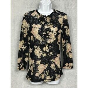 4 For $20 Lauren Ralph Lauren Women’s Size Medium Floral Lace Ruffled Blouse